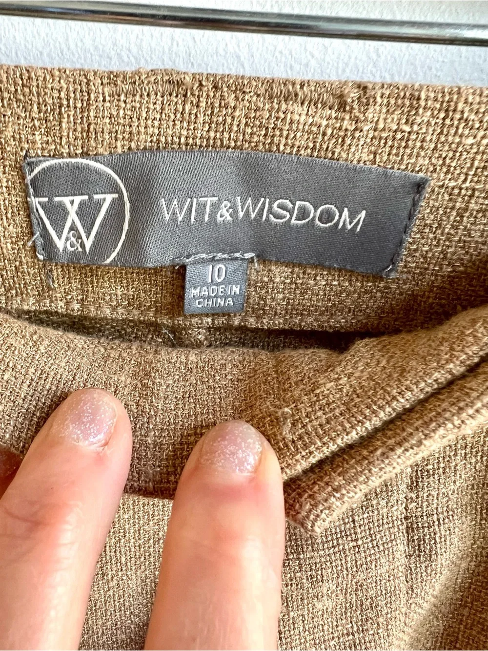 Wit & Wisdom Business Casual Stylish Wide-Leg Frayed Hem Pleated Trousers